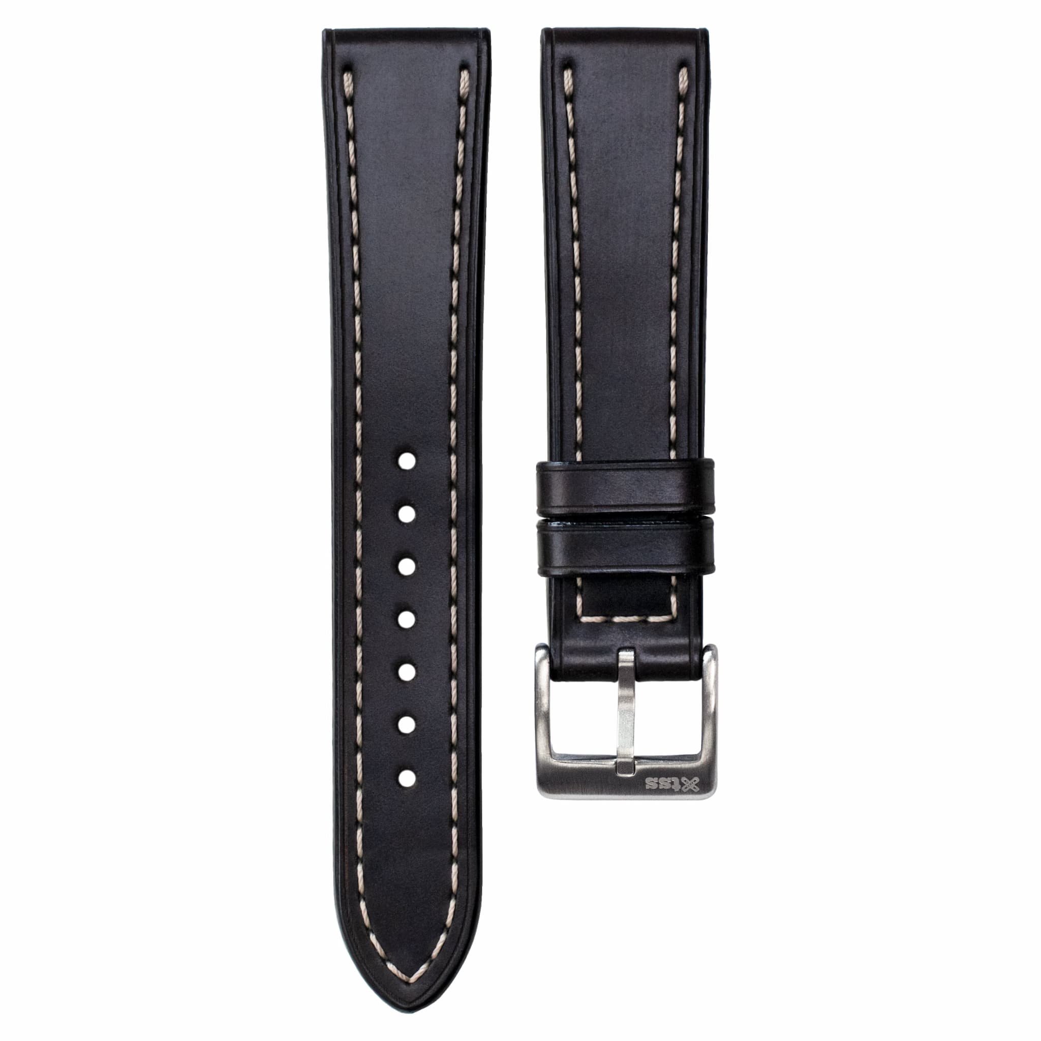 FullStitch Black Shell Cordovan Leather Watch Strap