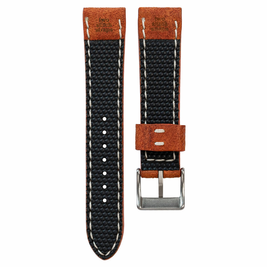 Full-Stitch Diablo Distressed Watch Strap - Two Stitch Straps
