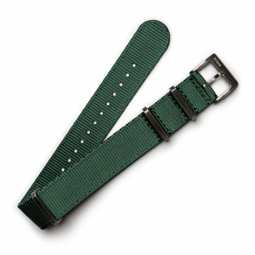 Green Nylon NATO Watch Strap - Two Stitch Straps