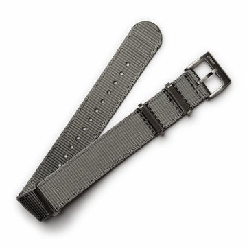 Grey Nylon NATO Watch Strap - Two Stitch Straps