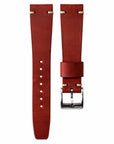 Two-Stitch Maroon Red Leather Watch Strap - Two Stitch Straps