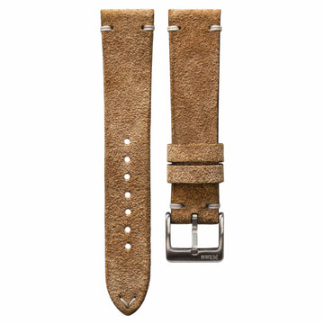 Two-Stitch Beige Reversed Leather Watch Strap - Two Stitch Straps