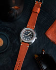 Two-Stitch Diablo Orange Leather Watch Strap - Two Stitch Straps