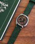 Two-Stitch Green Reversed Leather Watch Strap - Two Stitch Straps