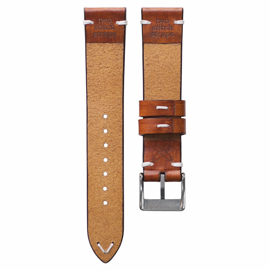 Two-Stitch Honey Leather Watch Strap - Two Stitch Straps