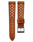 Two-Stitch Racing Honey Leather Watch Strap - Two Stitch Straps