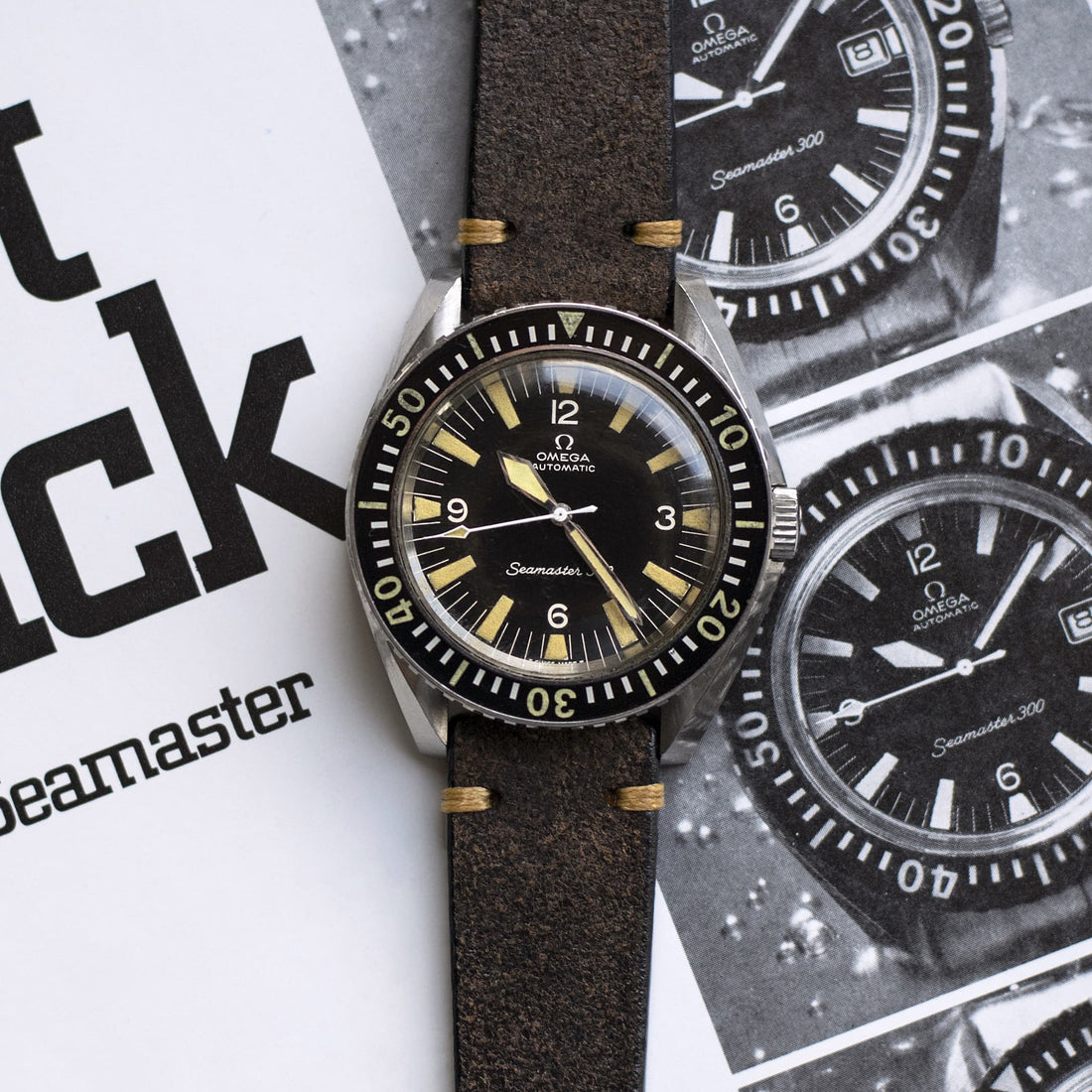 Two-Stitch Vintage Buffalo Leather Watch Strap