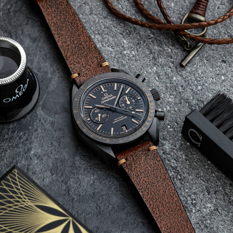 Two-Stitch Vintage Cognac Leather Watch Strap - Two Stitch Straps