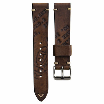 Two-Stitch Vintage Oak Leather Watch Strap - Two Stitch Straps