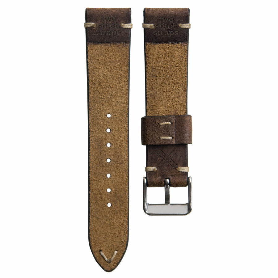 Two-Stitch Vintage Oak Leather Watch Strap - Two Stitch Straps