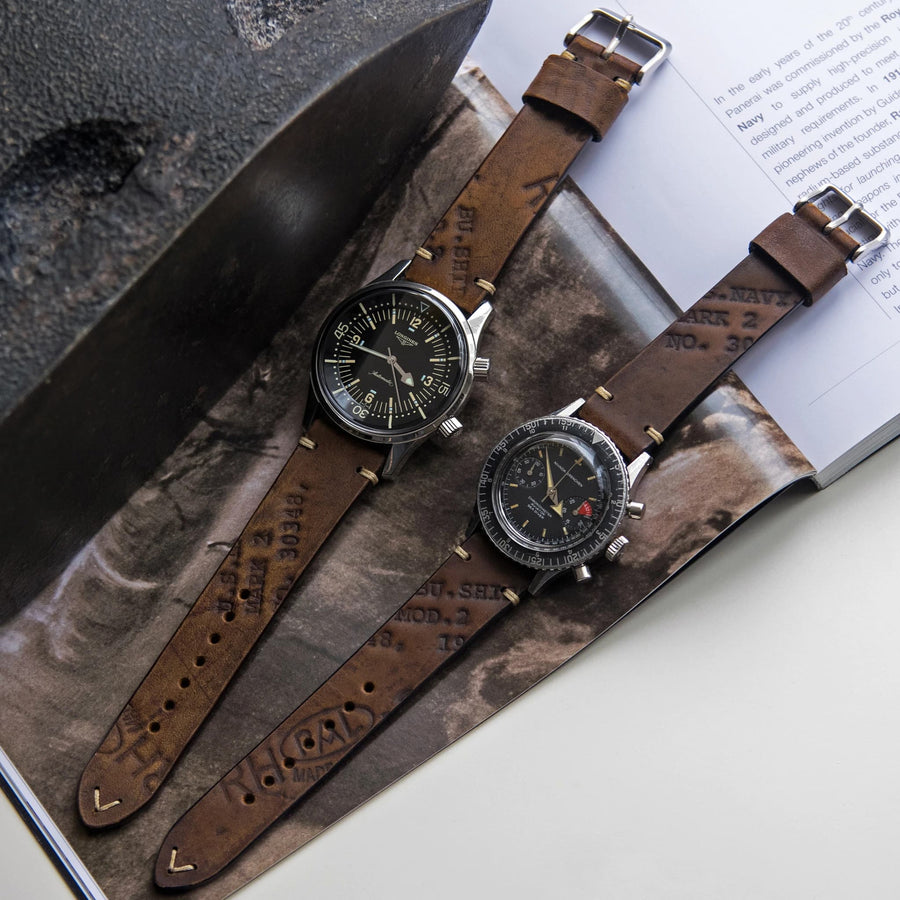 Two-Stitch Vintage Oak Leather Watch Strap - Two Stitch Straps